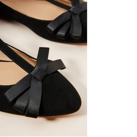 ANTHROPOLOGIE T-STRAP BOW FLATS new - Picture 2 of 3